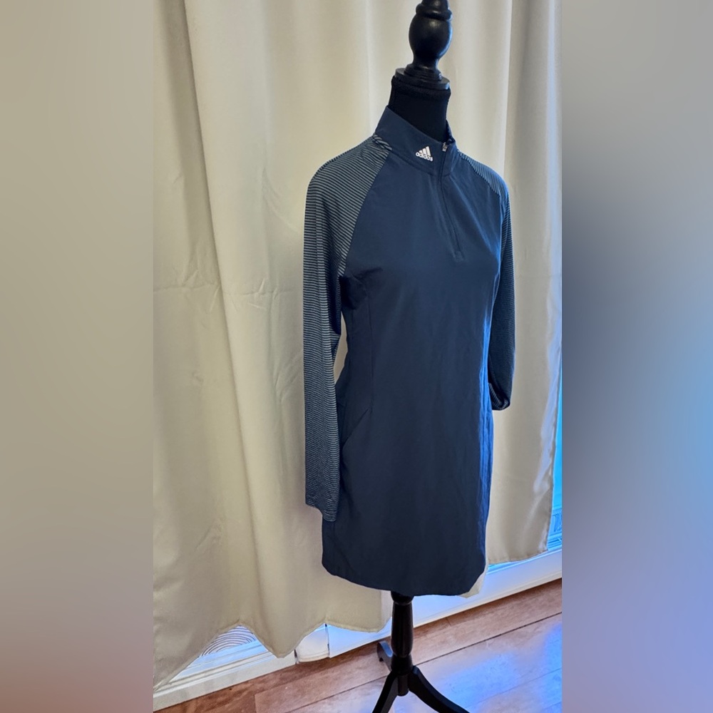 Adidas Blue Long Sleeve Raglan Dress